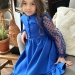 Платье для девочки нарядное БУШОН ST52, цвет синий электрик