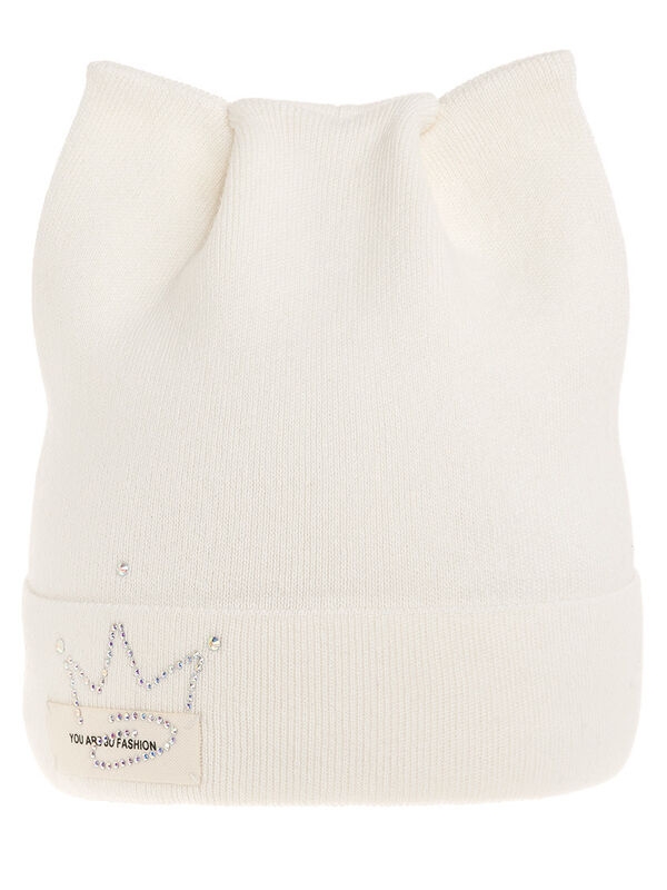 Шапка для девочки Ариша, Миалт белый, весна-осень - Для девочек весна-осень