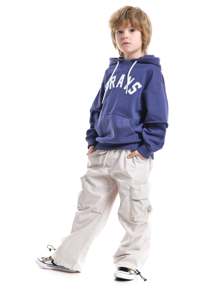 Брюки парашуты для девочек Mini Maxi, модель 337492, цвет серый - Брюки парашуты