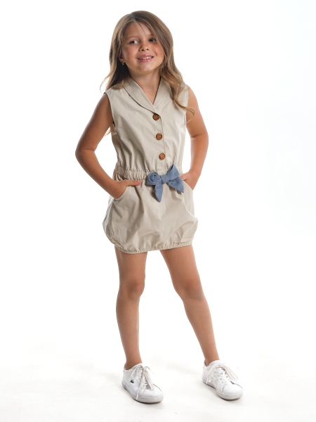 Платье для девочек Mini Maxi, модель 0367, цвет бежевый - Платья для девочек с коротким рукавом