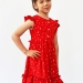 Платье для девочки вискоза БУШОН ST66, цвет красный цветы