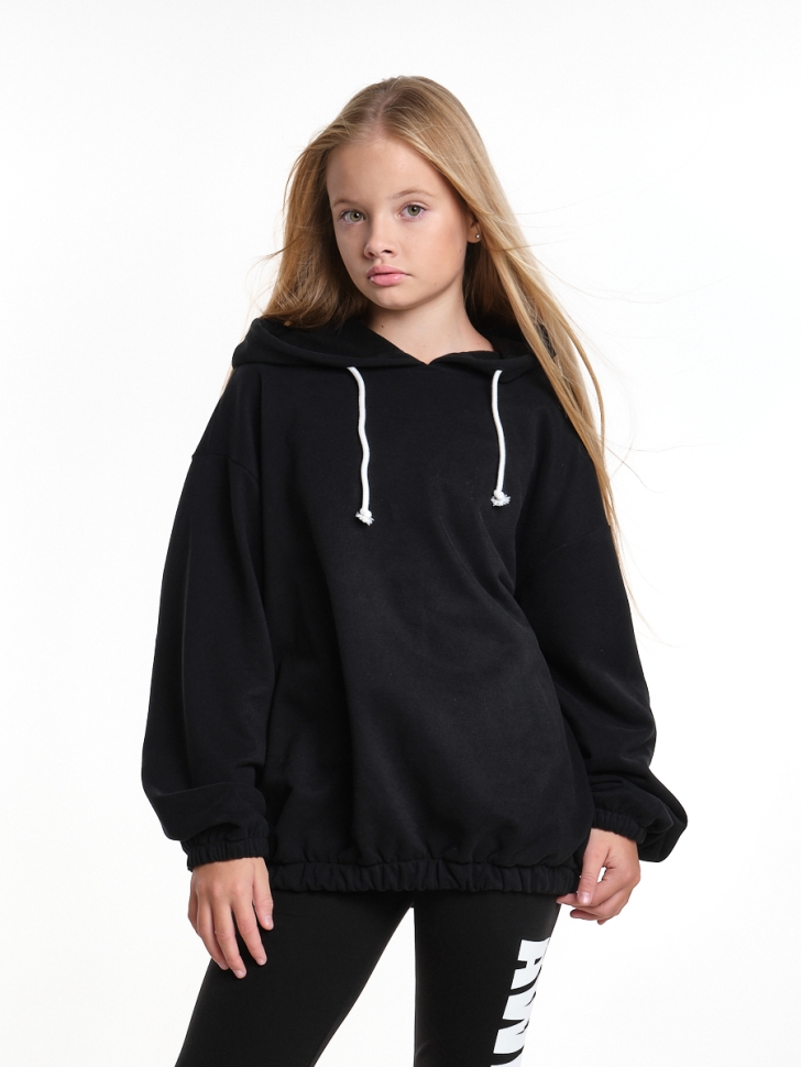 Худи для девочек Mini Maxi, модель 7497, цвет черный - Толстовки с капюшоном / худи