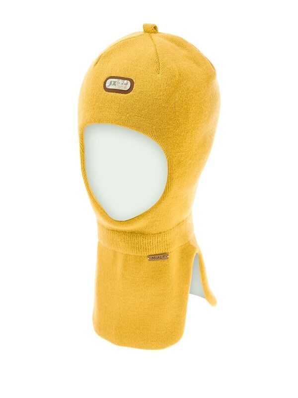 Шлем для девочки Динара, Миалт желтый, весна-осень-зима - Шапки-шлемы осень-весна