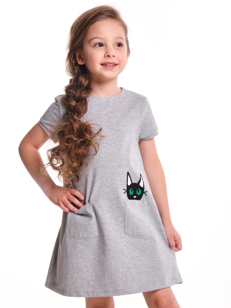 Платье для девочек Mini Maxi, модель 6293, цвет серый - Платья для девочек с коротким рукавом