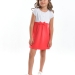 Платье для девочек Mini Maxi, модель 3144, цвет белый/коралловый