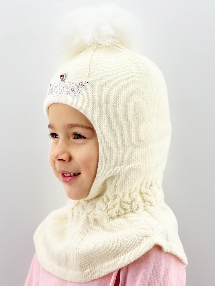 Шапка-шлем Рикель белый - Шапки-шлемы зима-осень