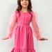 Платье для девочки нарядное БУШОН ST52, цвет темно-розовый