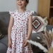 Платье для девочки вискоза БУШОН ST66, цвет белый/красный цветы