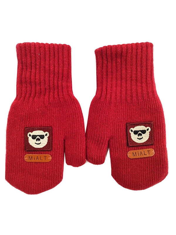 Варежки для мальчика Живчик, Миалт красный, зима - Варежки