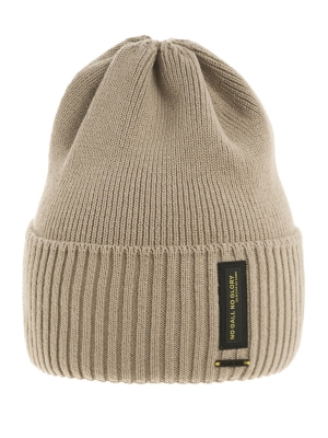 Шапка для мальчика Болельщик, Миалт грязно-бежевый, весна-осень