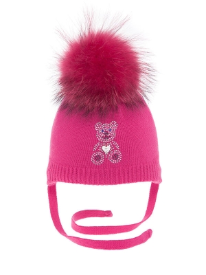 Шапка для девочки Настенька, Миалт фуксия, зима