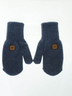 Шапка для девочки Варежки Микаэль, Миалт синий/меланж, зима