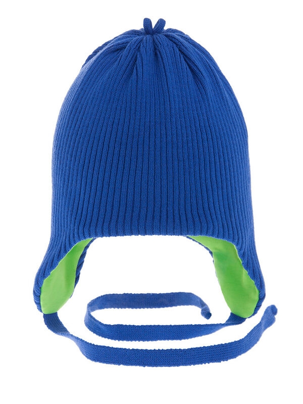 Шапка для мальчика Ленивец, Миалт ярко-синий, весна-осень - Шапки весна-осень