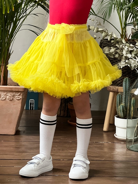 Юбка-американка для девочек БУШОН, модель ST90, цвет желтый - Юбки для девочек