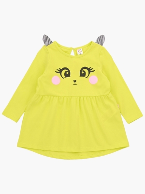 Платье для девочек Mini Maxi, модель 2361, цвет желтый/неон