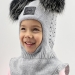 Шлем для девочки Мадлен, Миалт светло-серый, зима