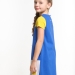 Платье для девочек Fifteen, модель 2913, цвет синий/желтый