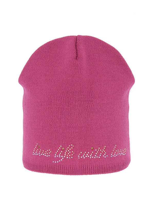 Шапка для девочки Life, Миалт темно-розовый, весна-осень - Для девочек весна-осень