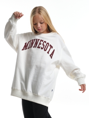 Свитшот для девочек Mini Maxi, модель 8032, цвет белый