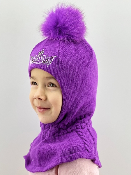 Шапка-шлем Рикель фиолетовый - Шапки-шлемы зима-осень