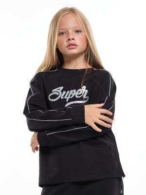 Толстовка для девочек Mini Maxi, модель 7377, цвет черный