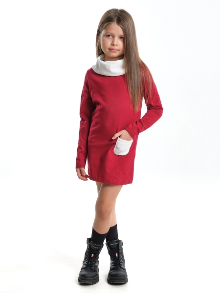 Платье для девочек Mini Maxi, модель 0256, цвет бордовый - Платья для девочек с длинным рукавом
