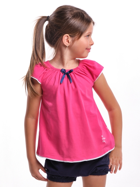 Футболка для девочек Mini Maxi, модель 0826, цвет малиновый - Футболки для девочек