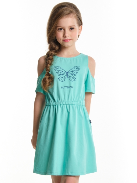 Платье для девочек Mini Maxi, модель 4510, цвет бирюзовый - Платья для девочек с коротким рукавом