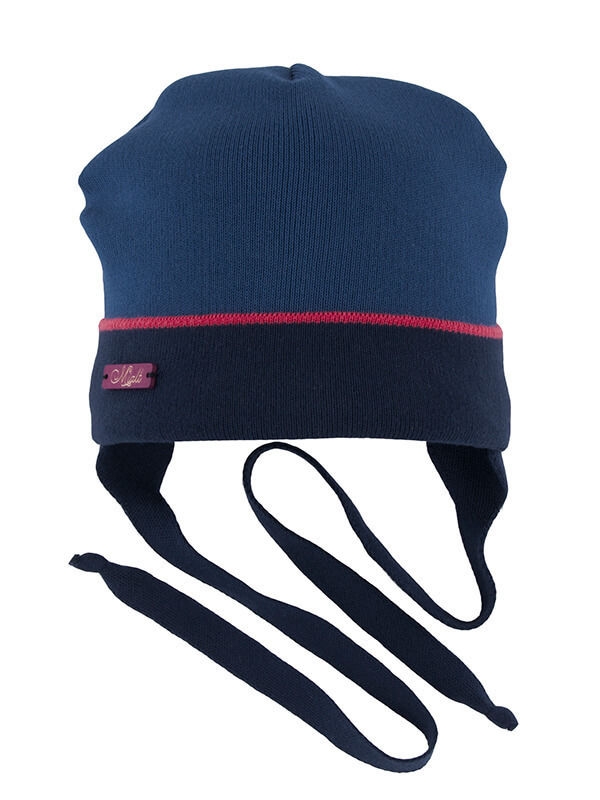 Шапка для мальчика Роки, Миалт джинс/красный - Шапки весна-осень