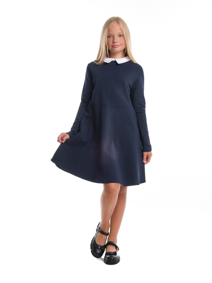 Платье для девочек Mini Maxi, модель 7400, цвет синий - Платья / сарафаны для школы