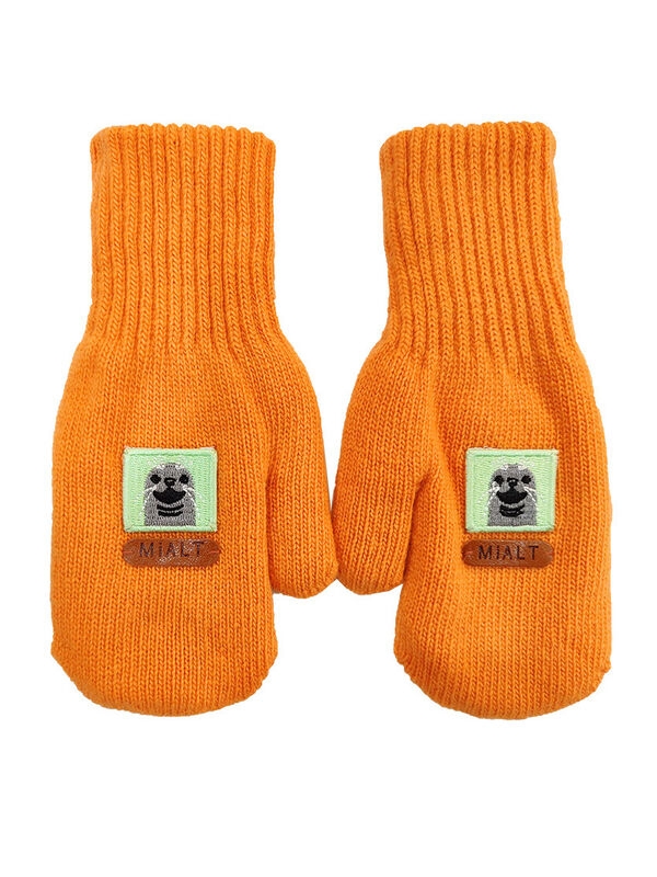 Варежки для мальчика Живчик, Миалт оранжевый, зима - Варежки