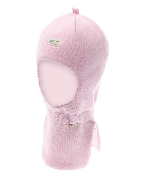 Шлем для девочки Динара, Миалт бледно-розовый, весна-осень-зима - Шапки-шлемы осень-весна