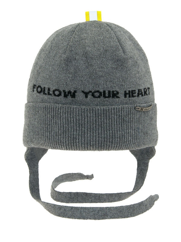 Шапка для мальчика Follow kids, Миалт темно-серый, весна-осень - Шапки весна-осень