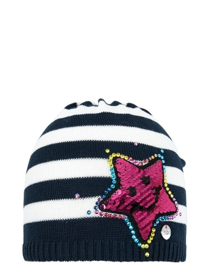 Шапка для девочки Океания, Миалт темно-синий/белый, весна-осень