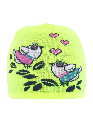 Шапка для девочки Чик-Чирик, Миалт лимонный/мятный, весна-осень