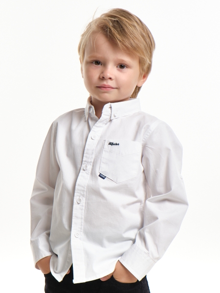 Рубашка для мальчиков Mini Maxi, модель 33g2508, цвет белый - Рубашки с длинным рукавом