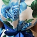 Платье для девочки нарядное БУШОН ST35, стиляги, цвет голубой/синий/белый цветы