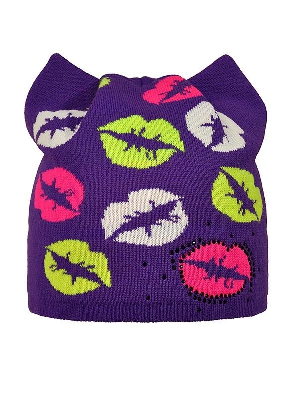 Шапка для девочки Lips, Миалт сиреневый - Для девочек весна-осень