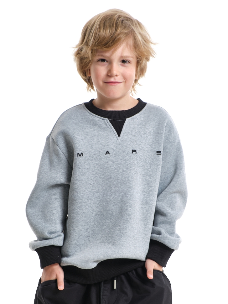 Джемпер для девочек Mini Maxi, модель 8035, цвет графит/меланж - Свитшоты / джемпера