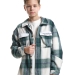 Рубашка для мальчиков Mini Maxi, модель 8076, цвет зеленый/клетка