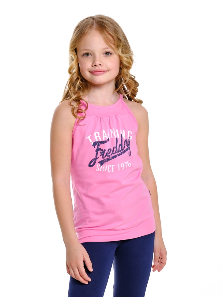 Футболка-топ для девочек Mini Maxi, модель 0791, цвет розовый - Майки и топы на лето