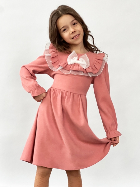 Платье для девочки нарядное БУШОН ST59, цвет темно-розовый - Платья коктельные / вечерние