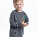 Лонгслив для мальчиков Mini Maxi, модель 7767, цвет графит/меланж