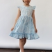 Платье для девочки вискоза БУШОН ST66, цвет голубой цветы