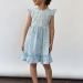Платье для девочки вискоза БУШОН ST66, цвет голубой цветы
