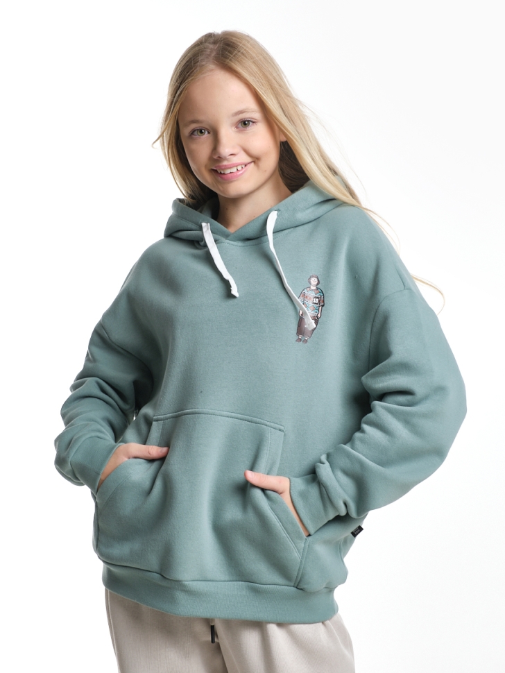 Худи для девочек Mini Maxi, модель 7673, цвет мятный - Толстовки с капюшоном / худи