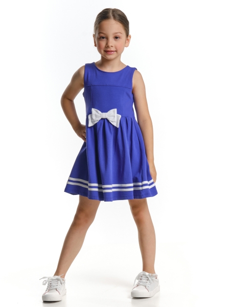 Платье для девочек Mini Maxi, модель 2966, цвет синий - Платья для девочек с коротким рукавом