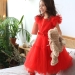 Платье для девочки нарядное БУШОН, цвет красный
