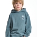 Худи для мальчиков Mini Maxi, модель 7996, цвет серый/зеленый