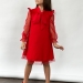 Платье для девочки нарядное БУШОН ST50, отделка фатин, цвет красный